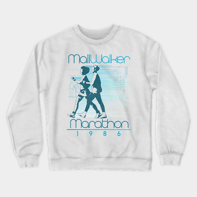 1986 Mall Walker Marathon Retro Walking Race Crewneck Sweatshirt by darklordpug